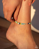 Seize the Shapes - Blue Anklet - Paparazzi Accessories