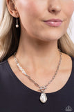 Courting Cosmopolitan - White Necklace - Paparazzi Accessories