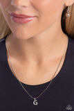 Seize the Initial - Silver - G Necklace - Paparazzi Accessories