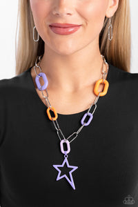 Stargazing Show - Purple Necklace - Paparazzi Accessories