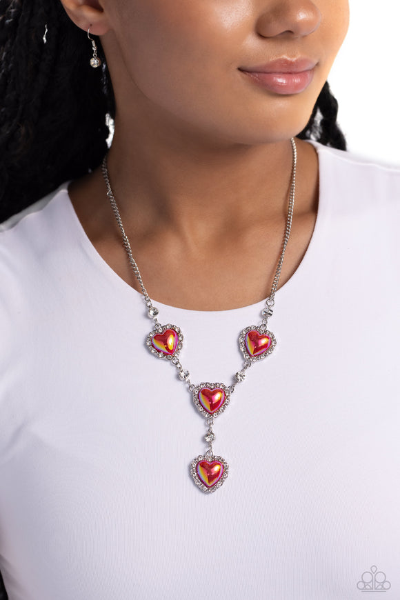 Stuck On You - Red Necklace - Paparazzi Accessories