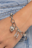 Guess Now Its INITIAL - White - H Bracelet - Paparazzi Accessories