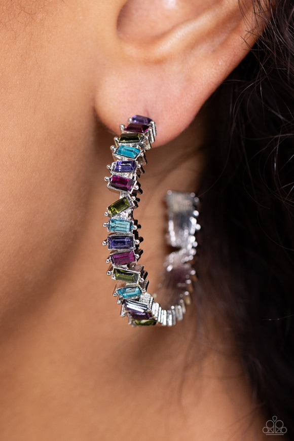Effortless Emeralds - Multi Earrings - Paparazzi Accessories