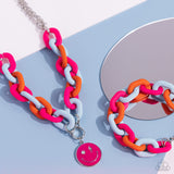 Speed SMILE - Pink Necklace - Paparazzi Accessories