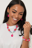 Speed SMILE - Pink Necklace - Paparazzi Accessories