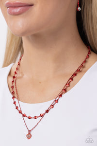 Cupid Combo - Red Necklace - Paparazzi Accessories