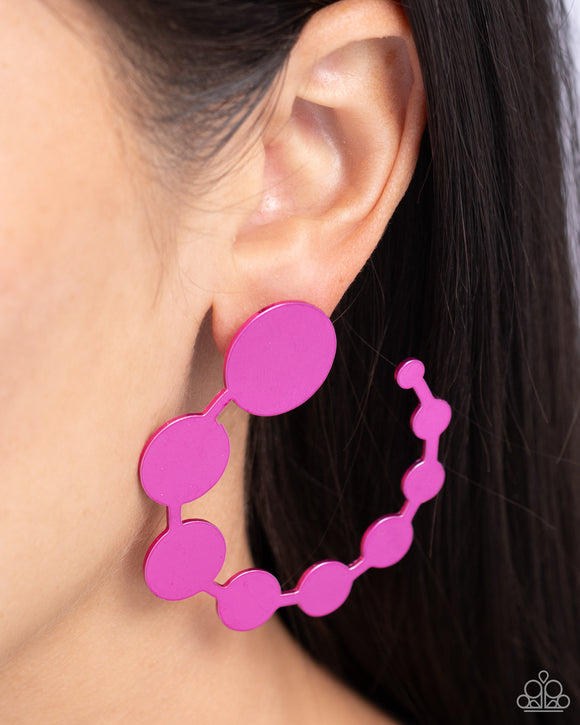 Have It Both PHASE - Pink Post Earrings - Paparazzi Accessories