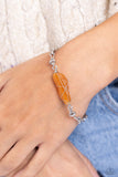 Whimsically Wrapped - Orange Bracelet - Paparazzi Accessories