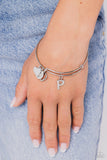 Making It INITIAL - Silver - P Bracelet - Paparazzi Accessories