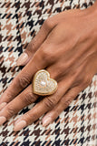 Heartfelt Heritage - Gold Ring - Paparazzi Accessories