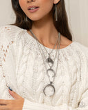 Moth Medley - Silver Necklace - Paparazzi Accessories