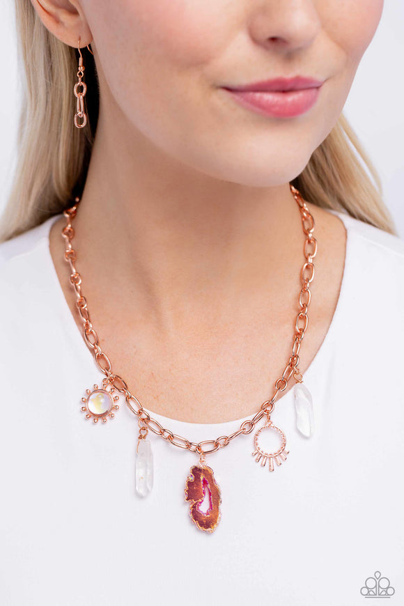 Geode Glam - Copper Necklace - Paparazzi Accessories