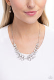 Luxury Laurels - White Necklace - Paparazzi Accessories