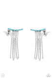 fault-line-fringe-blue-post earrings-paparazzi-accessories