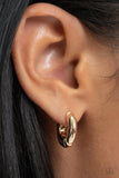 Textured Theme - Gold Earrings - Paparazzi Accessories