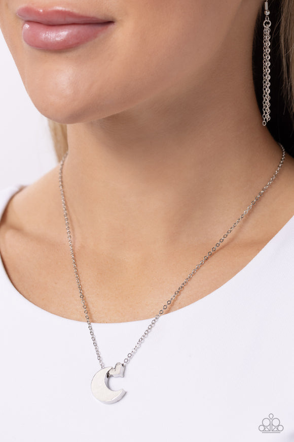 Low-Key Lunar - Silver Necklace - Paparazzi Accessories