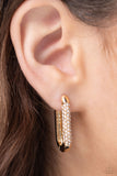 Generating Glitter - Gold Earrings - Paparazzi Accessories