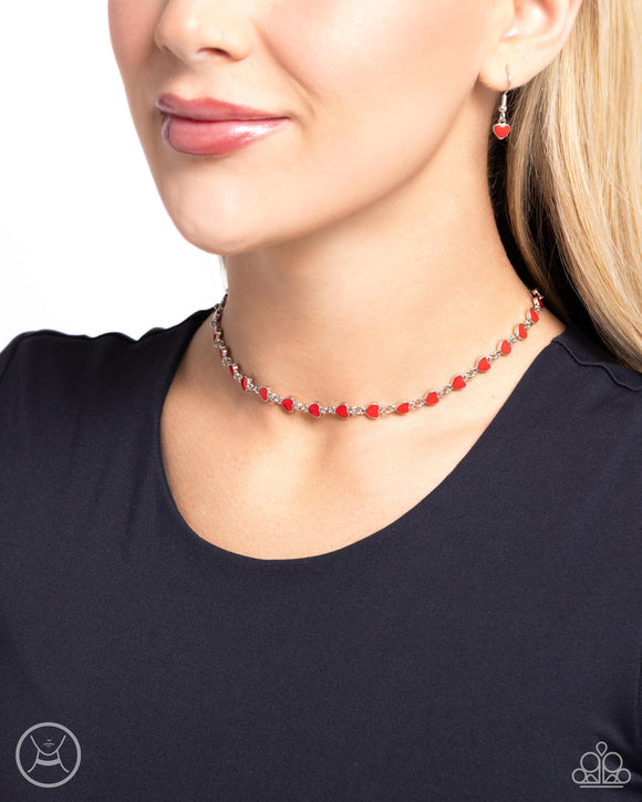 Dancing Dalliance - Red Necklace - Paparazzi Accessories
