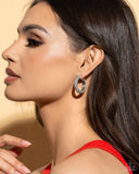 Glowing Praise - White Earrings - Paparazzi Accessories