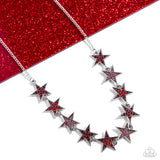 Star Quality Sensation - Red Necklace - Paparazzi Accessories