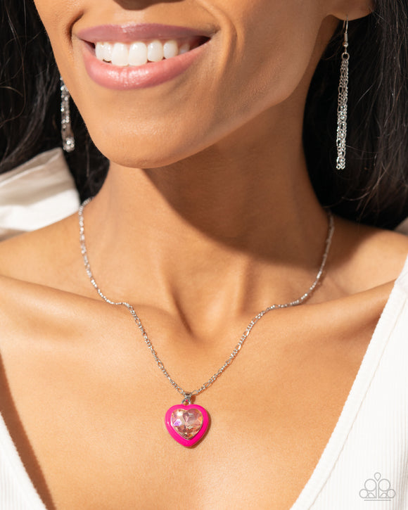 Heartfelt Hope - Pink Necklace - Paparazzi Accessories