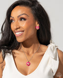 Heartfelt Haute - Pink Post Earrings - Paparazzi Accessories
