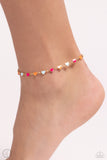Dancing Delight - Multi Gold Anklet - Paparazzi Accessories