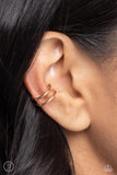 Metallic Moment - Gold Cuff Earrings - Paparazzi Accessories