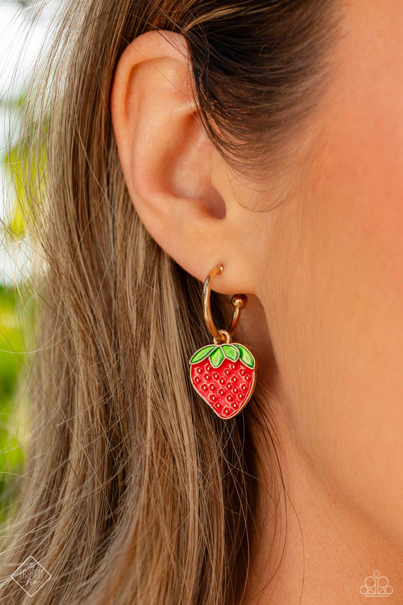 Fashionable Fruit - Gold Earrings - Paparazzi Accessories