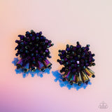 Streamlined Sass - Purple Post Earrings - Paparazzi Accessories