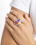 Spirited Shapes - Red Ring - Paparazzi Accessories