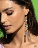 Quartz Qualification - Green Earrings - Paparazzi Accessories