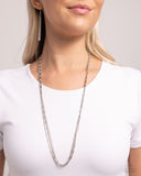 Dainty Dare - Silver Necklace - Paparazzi Accessories