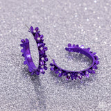 Fashionable Flower Crown - Purple Earrings - Paparazzi Accessories