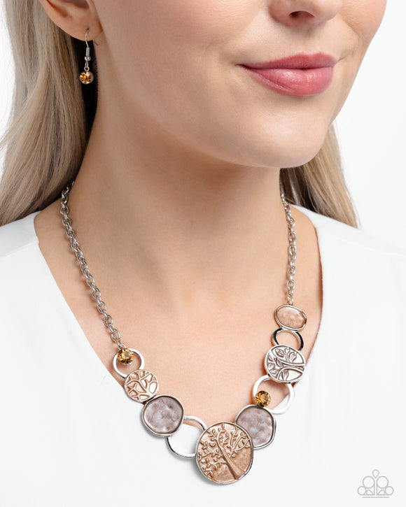 Forest Fling - Brown Necklace - Paparazzi Accessories