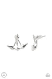 metal-origami-silver-post earrings-paparazzi-accessories