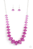 Happy-GLOW-Lucky - Purple Necklace - Paparazzi Accessories
