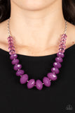 Happy-GLOW-Lucky - Purple Necklace - Paparazzi Accessories