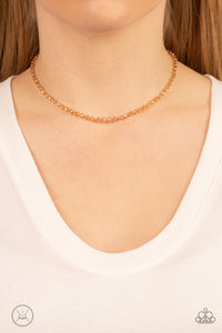 Mini MVP - Gold SP Choker Necklace - Paparazzi Accessories