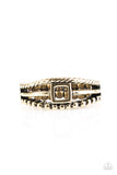 A Square Deal - Brass Ring - Paparazzi Accessories