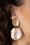 BRIGHT On Cue - Gold Clip-On Earrings