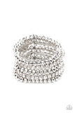 Best of Luxe - White Bracelet - Paparazzi Accessories