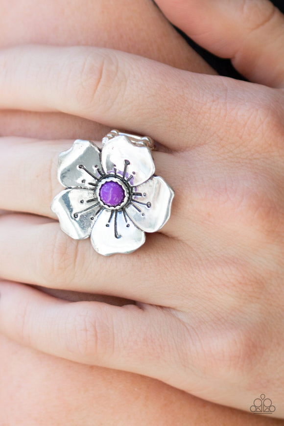 Boho Blossom - Purple Ring - Paparazzi Accessories