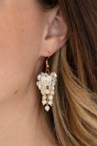 Bountiful Bouquets - Gold Earrings - Paparazzi Accessories