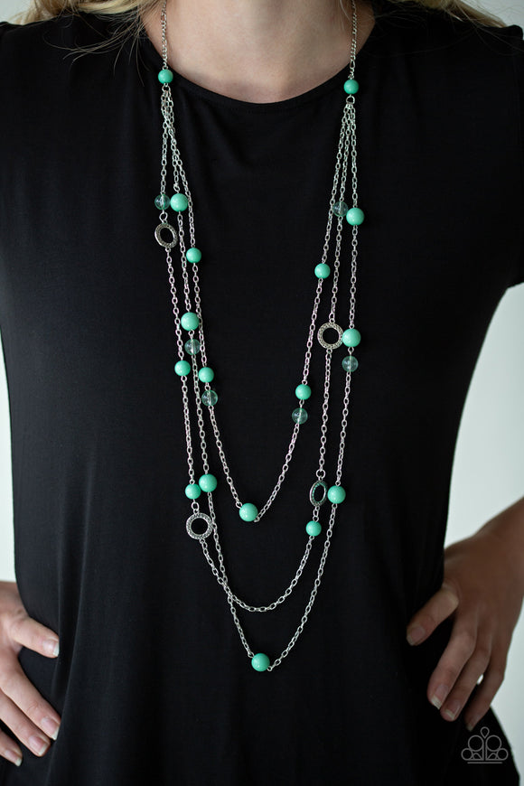 Brilliant Bliss - Green Necklace - Paparazzi Accessories