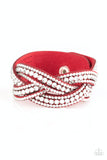 Bring On The Bling - Red Bracelet - Paparazzi Accessories
