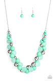 Bubbly Brilliance - Green Necklace - Paparazzi Accessories
