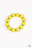 Candy Shop Sweetheart - Yellow Bracelet - Paparazzi Accessories