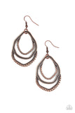 Canyon Casual - Copper Earrings - Paparazzi Accessories