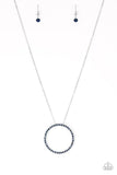 Center Of Attention - Blue Necklace - Paparazzi Accessories
